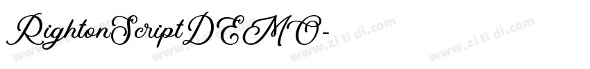 RightonScriptDEMO字体转换