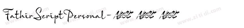 FathirScriptPersonal字体转换