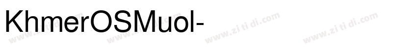 KhmerOSMuol字体转换