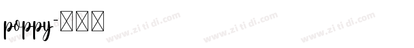 poppy字体转换