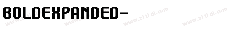 BoldExpanded字体转换
