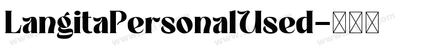 LangitaPersonalUsed字体转换