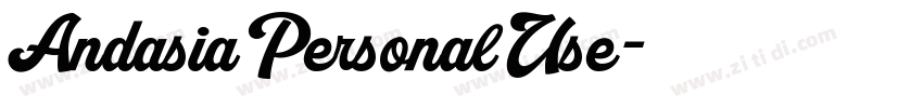 AndasiaPersonalUse字体转换