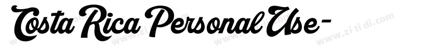 CostaRicaPersonalUse字体转换
