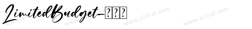 LimitedBudget字体转换