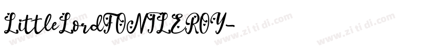 LittleLordFONTLEROY字体转换