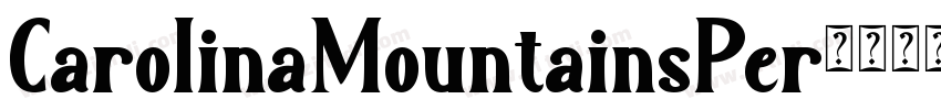 CarolinaMountainsPer字体转换