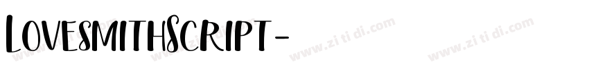 LovesmithScript字体转换