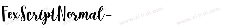 FoxScriptNormal字体转换