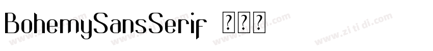 BohemySansSerif字体转换