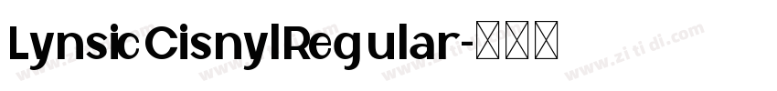 LynsicCisnylRegular字体转换