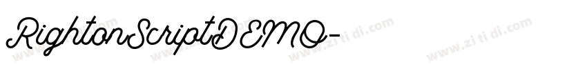 RightonScriptDEMO字体转换