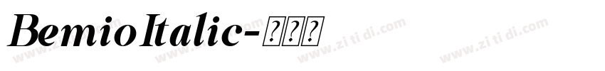 BemioItalic字体转换