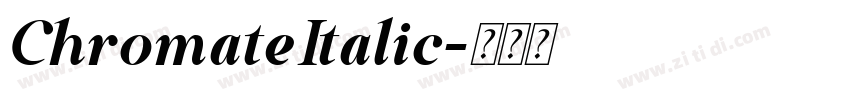 ChromateItalic字体转换