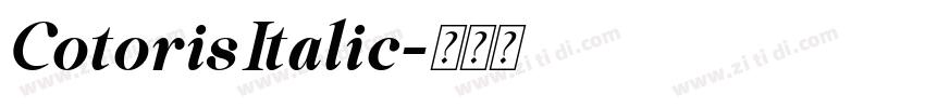 CotorisItalic字体转换