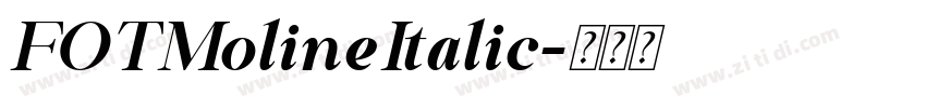FOTMolineItalic字体转换