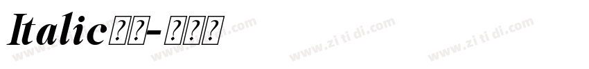Italic字體字体转换