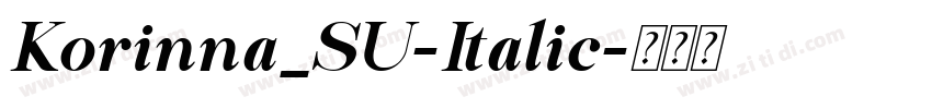 Korinna_SU-Italic字体转换