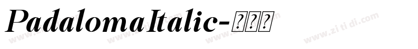 PadalomaItalic字体转换