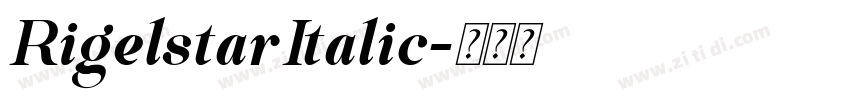 RigelstarItalic字体转换
