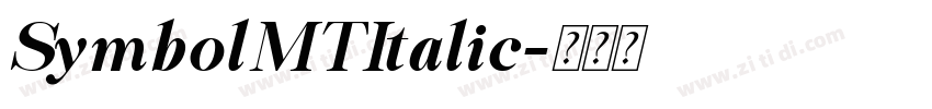 SymbolMTItalic字体转换