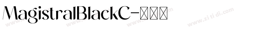 MagistralBlackC字体转换