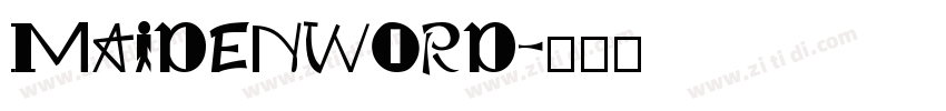 MaidenWord字体转换