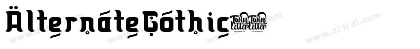 AlternateGothic2字体转换