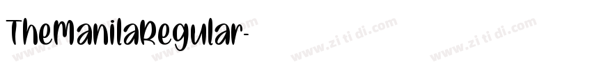 TheManilaRegular字体转换