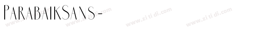 ParabaikSans字体转换