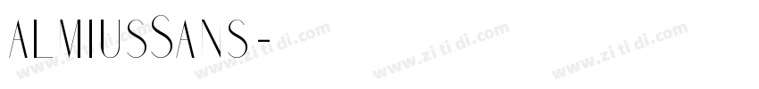 almiusSans字体转换