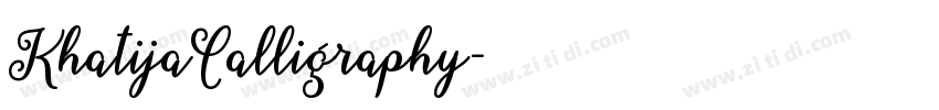KhatijaCalligraphy字体转换