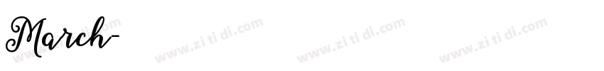 March字体转换