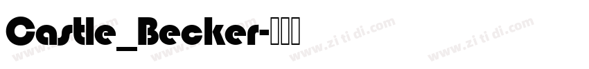 Castle_Becker字体转换