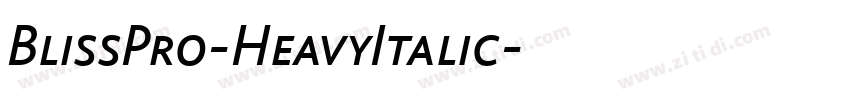 BlissPro-HeavyItalic字体转换