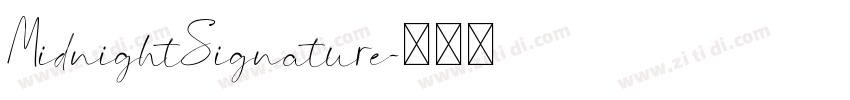 MidnightSignature字体转换