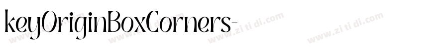 keyOriginBoxCorners字体转换