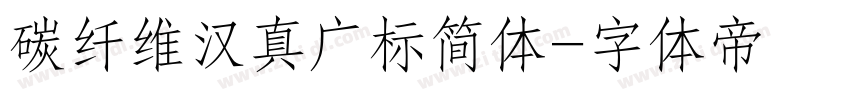 碳纤维汉真广标简体字体转换