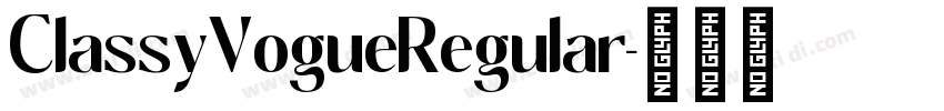 ClassyVogueRegular字体转换