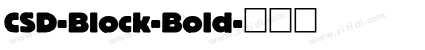 CSD-Block-Bold字体转换