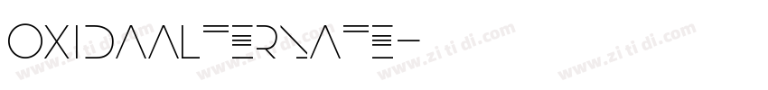 OxidaAlternate字体转换