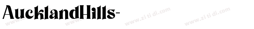 AucklandHills字体转换