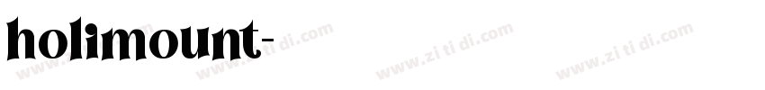 holimount字体转换