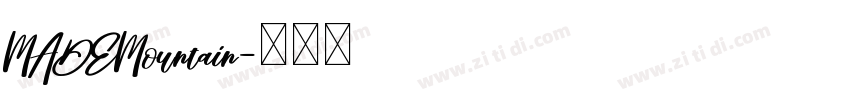 MADEMountain字体转换
