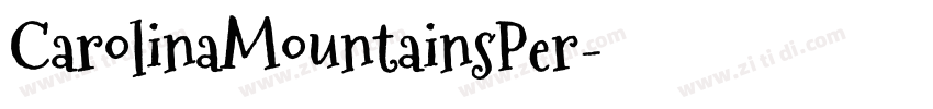 CarolinaMountainsPer字体转换