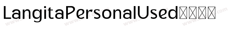 LangitaPersonalUsed字体转换