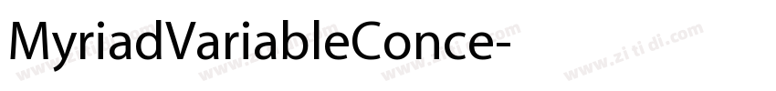 MyriadVariableConce字体转换