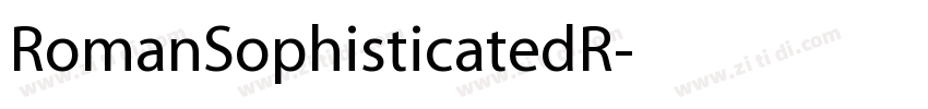 RomanSophisticatedR字体转换