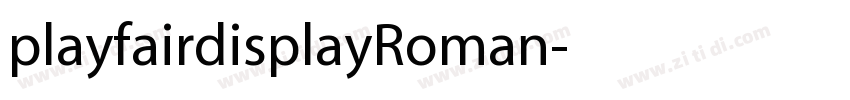 playfairdisplayRoman字体转换