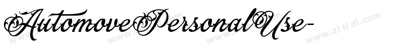 AutomovePersonalUse字体转换 AutomovePersonalUse字体转换